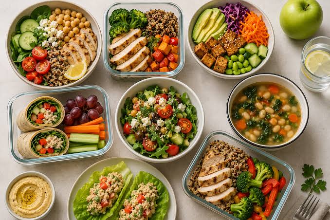 Healthy fruits and vegetables